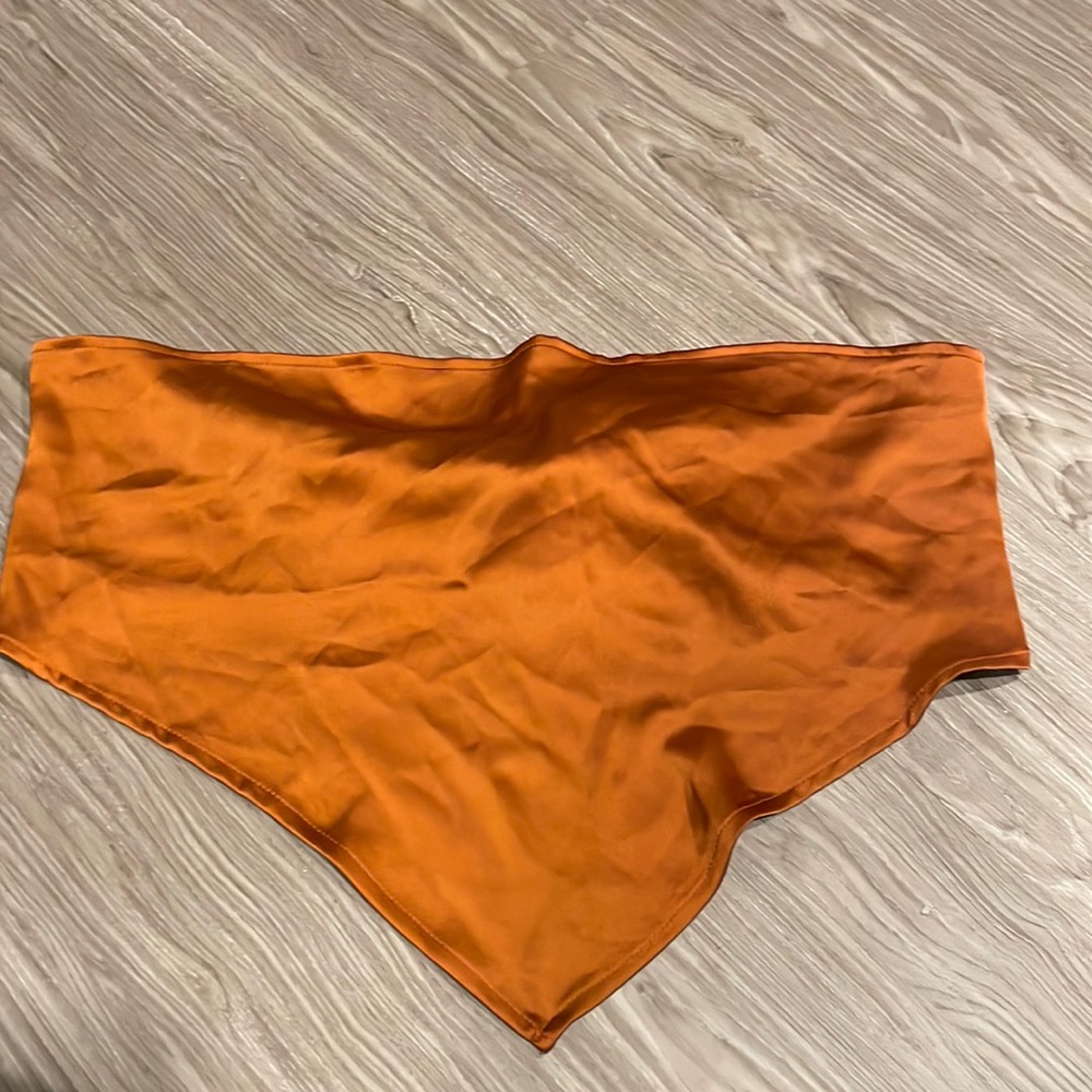 Gold crop top , size medium